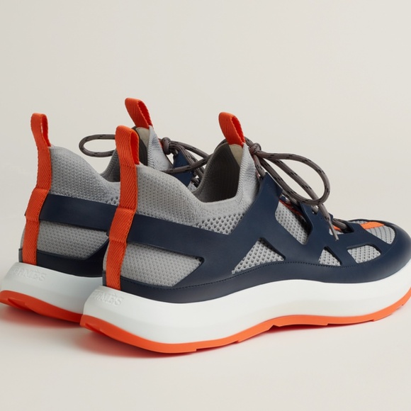 Hermès Katana Sneakers – Knit & Calfskin, Size 40, Box, Dust Bags, Receipt - Picture 4 of 7